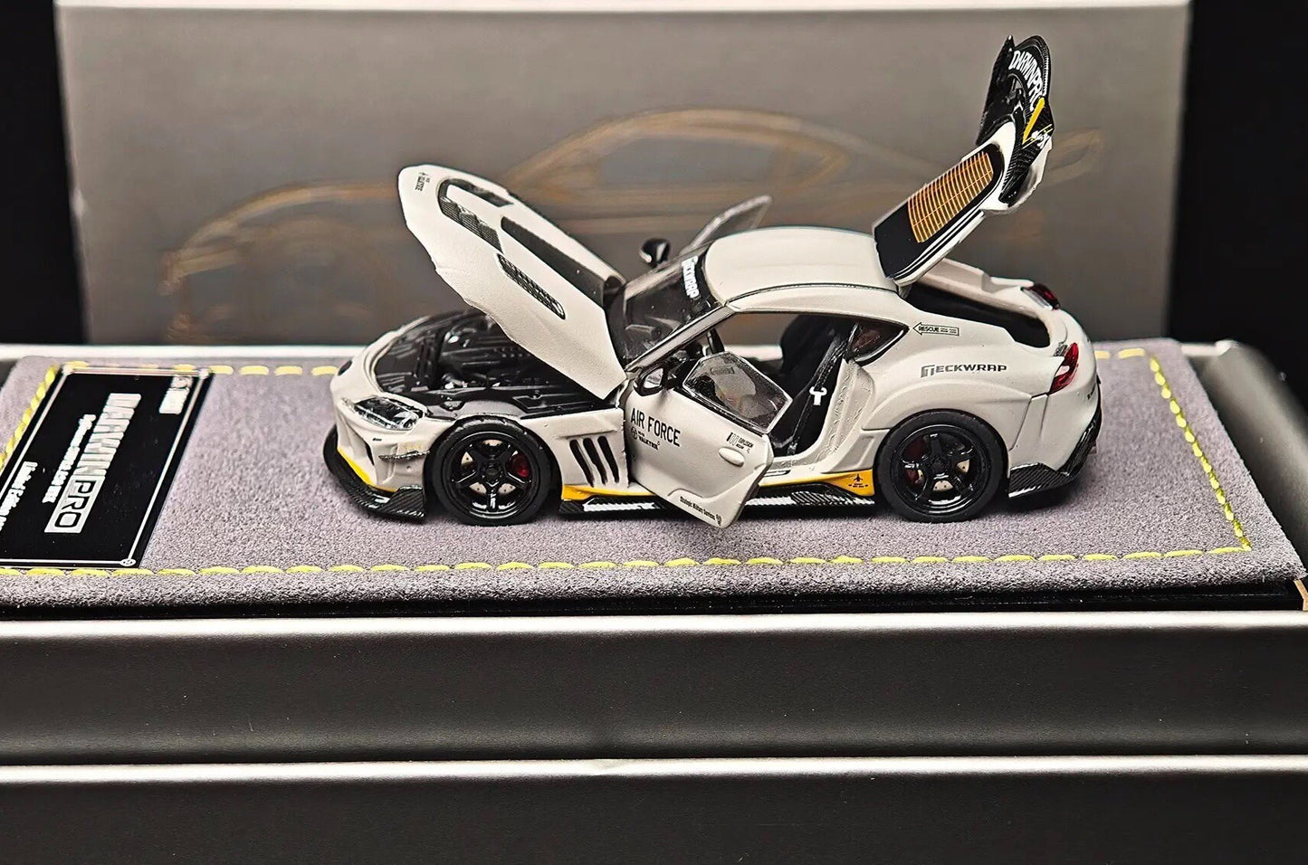 TopArt Toyota Supra DarwinPro Air Force Grey 1/64 Diecast Model Car