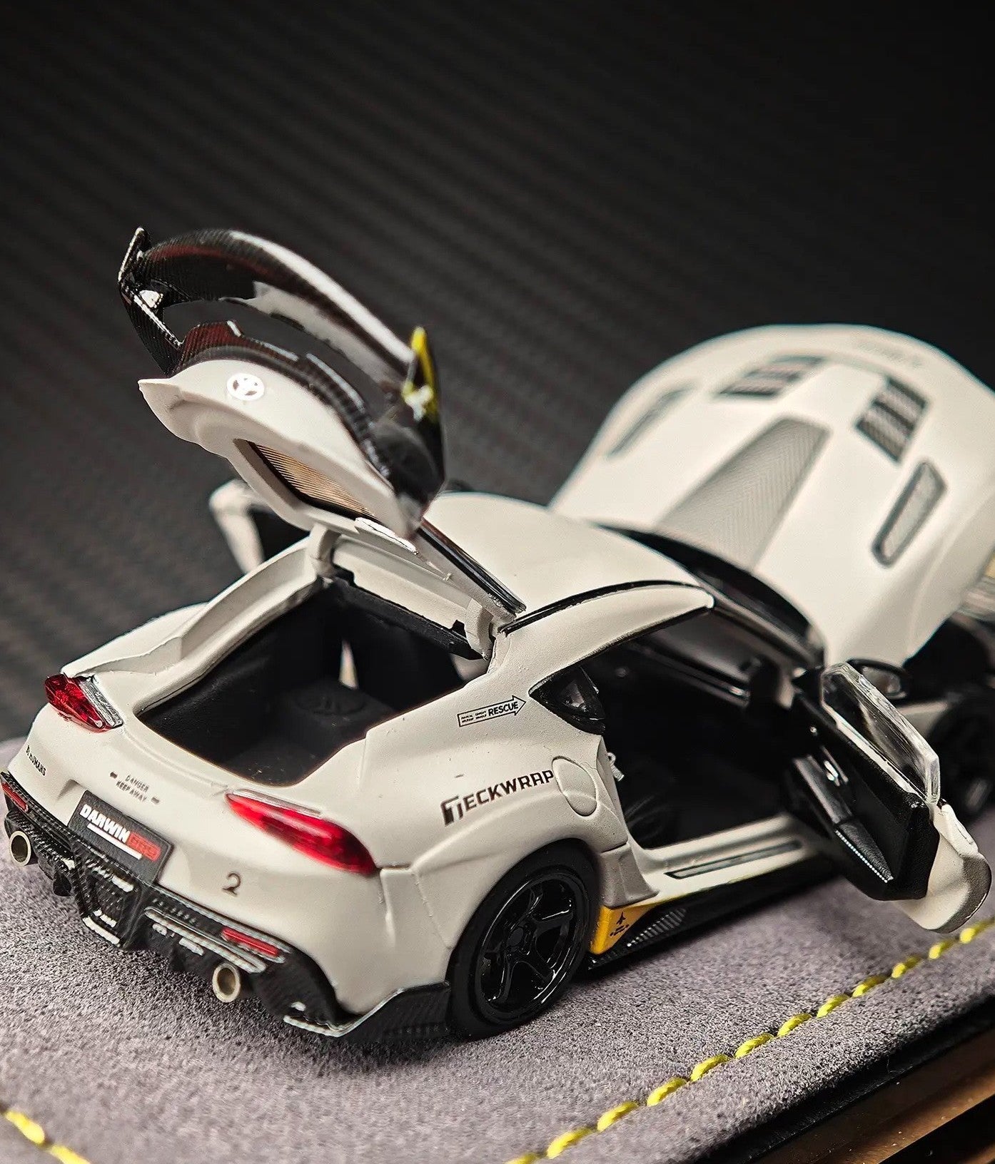 TopArt Toyota Supra DarwinPro Air Force Grey 1/64 Diecast Model Car