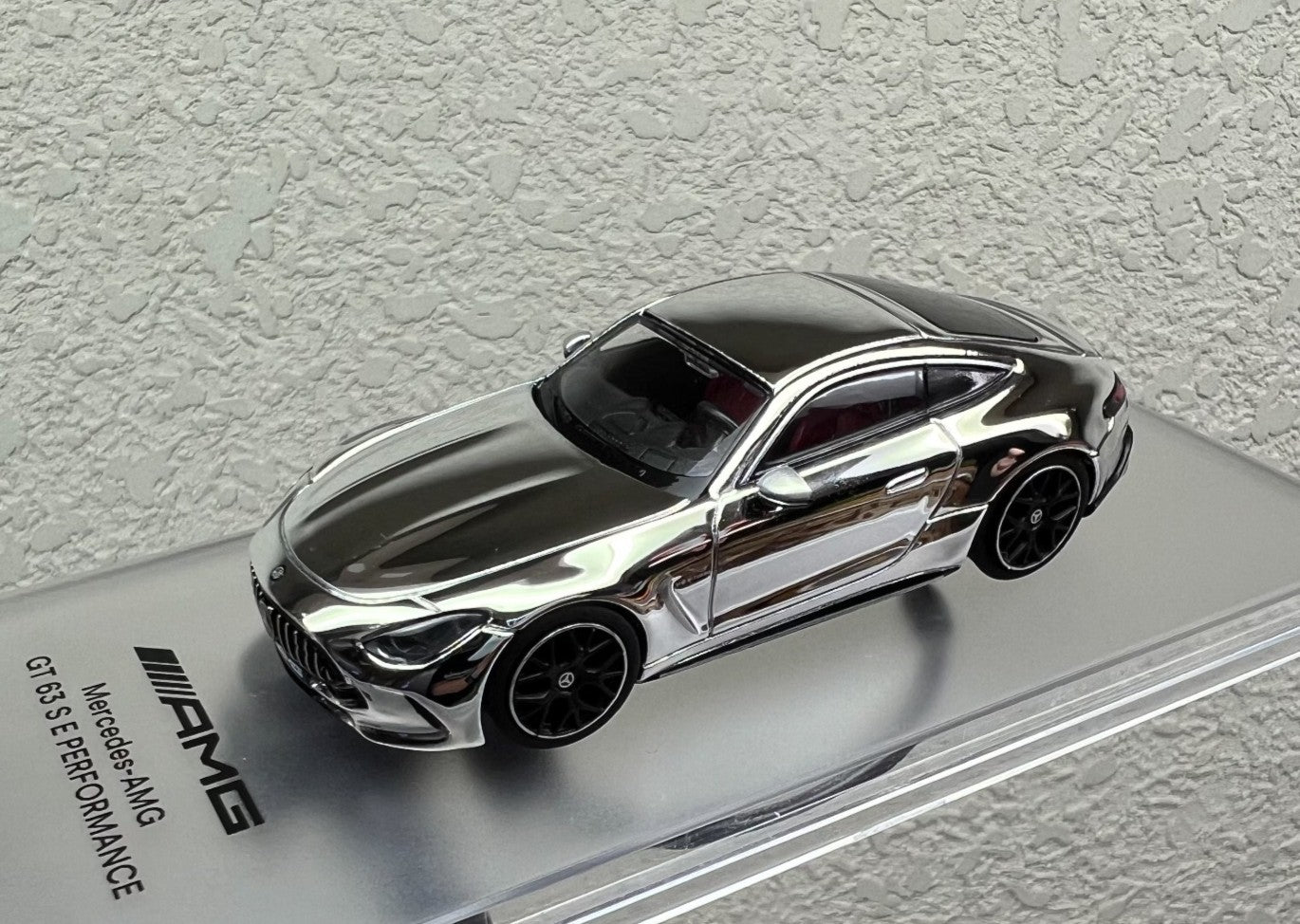 KILO Mercedes AMG GT63 Chrome Silver 1/64 Diecast Model Car Limited