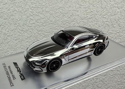 KILO Mercedes AMG GT63 Chrome Silver 1/64 Diecast Model Car Limited