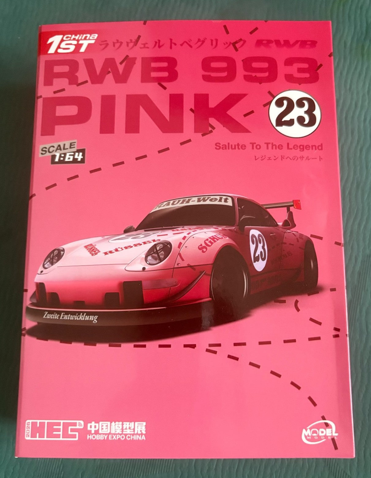 Model Model Porsche 993 RWB Pink Pig 1/64 Diecast Model Car