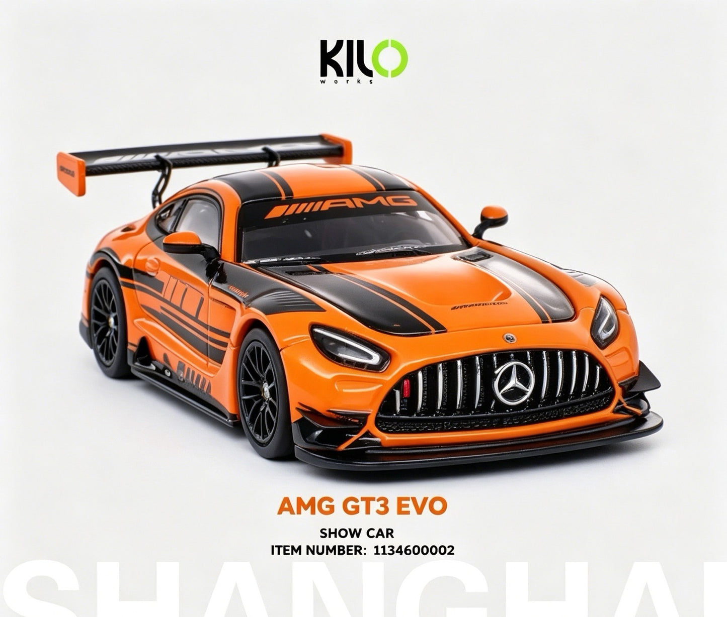 KILO Works 1/64 Mercedes AMG GT3 EVO Show Car Orange Limited 1500 PCS