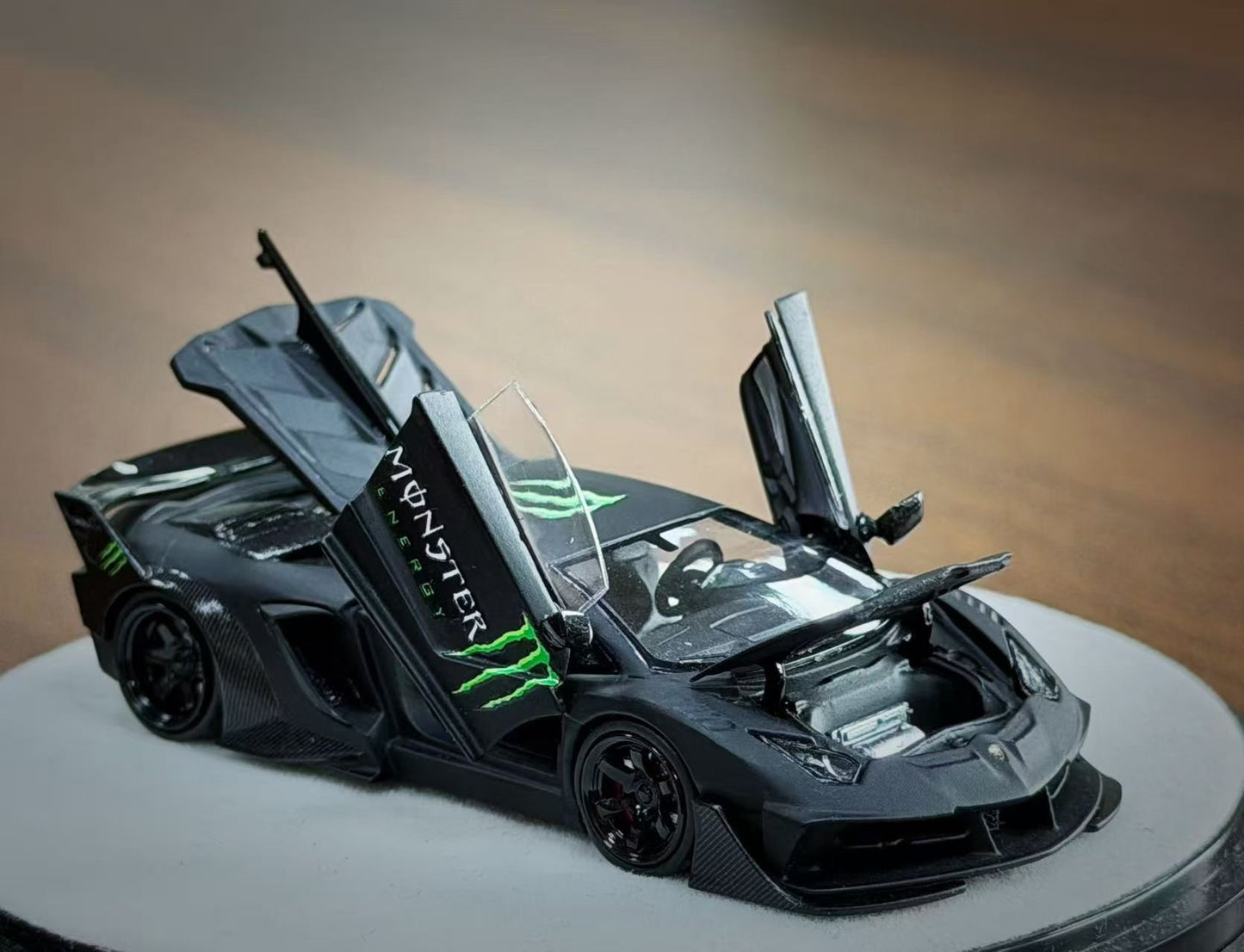 PGM 1/64 Lamborghini LP700 GT EVO Monster Energy Black Diecast Preorder