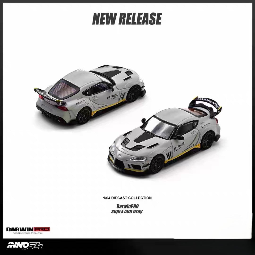 INNO 1/64 Toyota Supra A90 DarwinPRO Grey Diecast Model