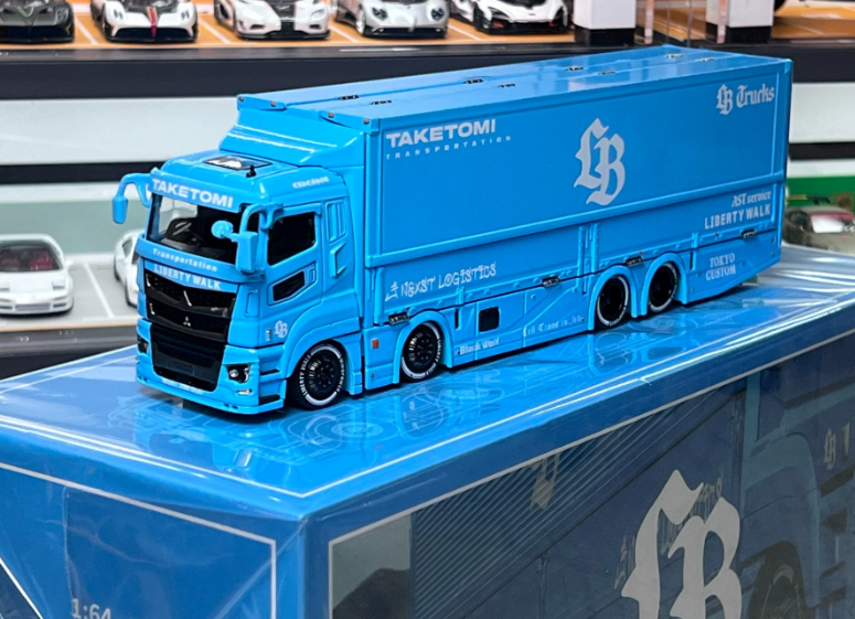 GCD 1/64 Liberty Walk Mitsubishi Fuso Taketomi Transport Blue
