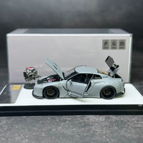 PGM 1/64 Nissan GT-R R35 Pandem Combat Grey