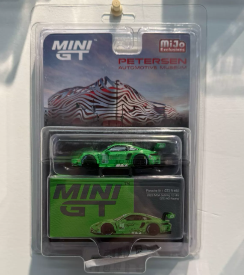 MINI GT Porsche 911 GT3 R 80 2023 IMSA Green Dino Museum 1/64