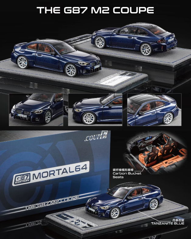 MORTAL64 1/64 BMW G87 M2 Coupe Tanzanite Blue