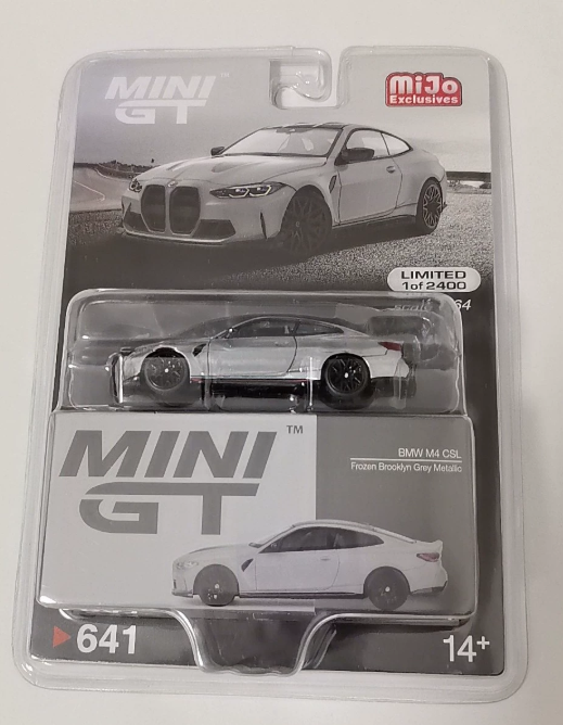 MINI GT 641 BMW M4 CSL Frozen Brooklyn Grey Metallic Chase Blister 1/64