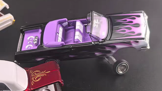 Fine Works 1/64 Chevy Impala Lowrider Purple Flame Edition