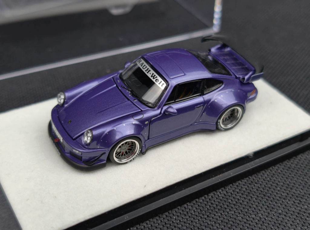 PGM 1/64 Porsche 930 RWB Violet Purple Diecast Full Open