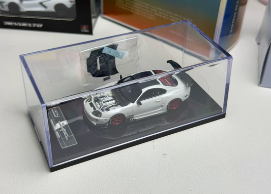 YM Model 1/64 Toyota Supra A80 White Carbon Limited 99