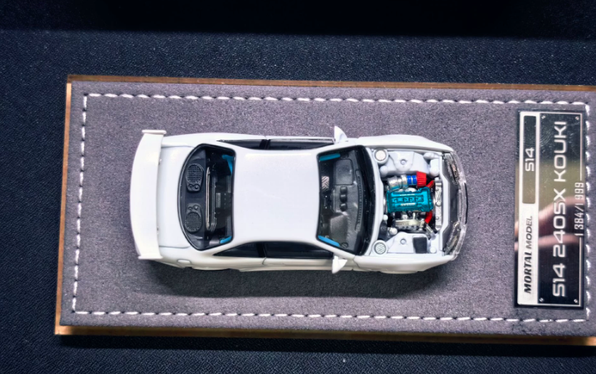 Mortal Model 1/64 Nissan 240SX S14 Kouki Late White Alloy