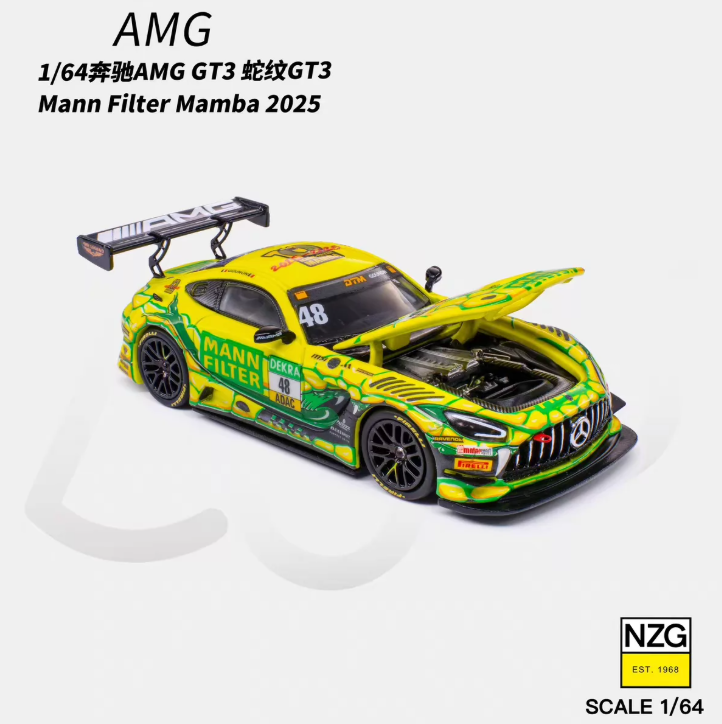 KILO 1/64 Mercedes AMG GT3 48 Mann Filter Mamba 2025 Preorder