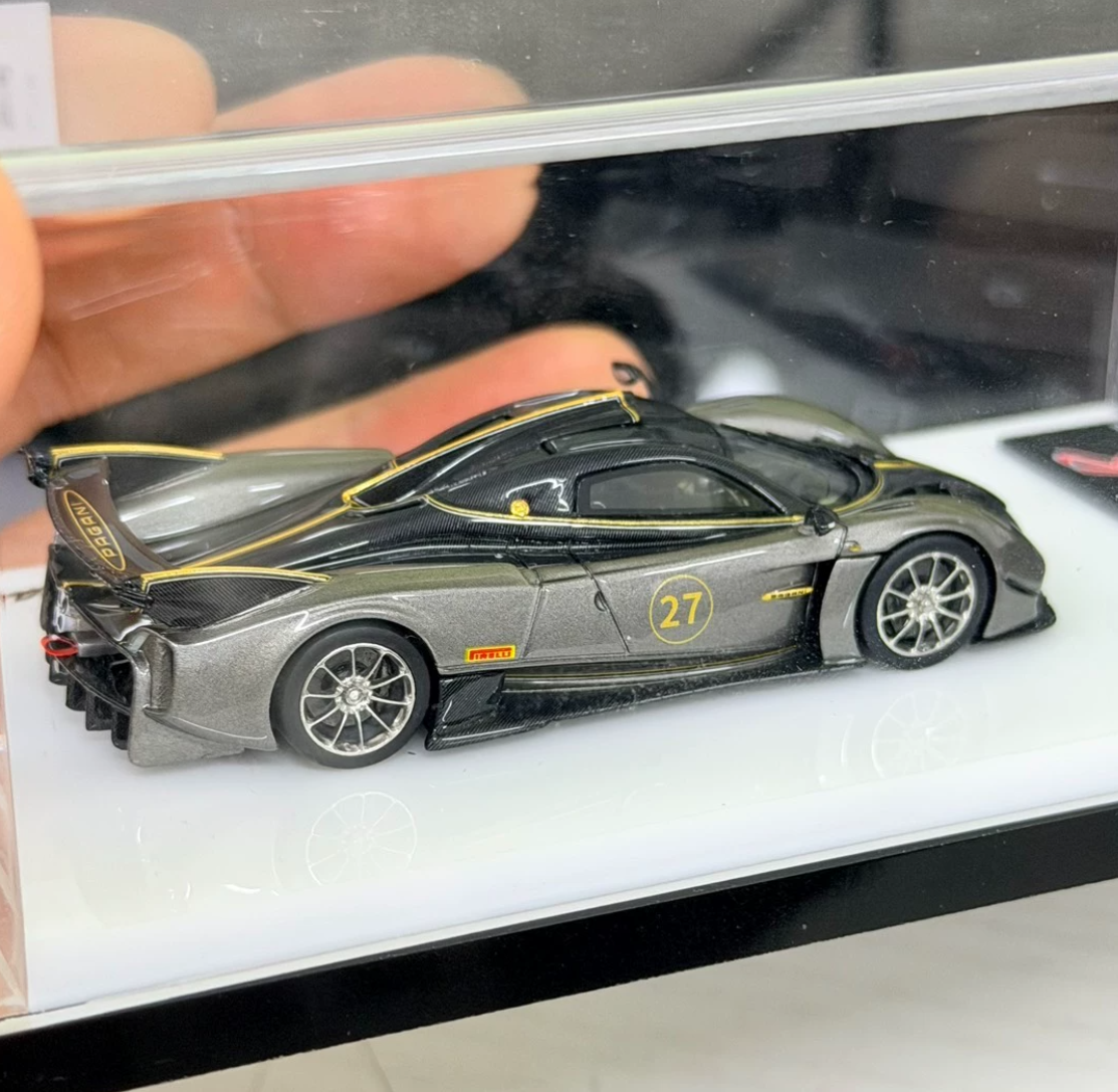 DMY 1/64 Pagani Huayra R Metallic Gray Carbon