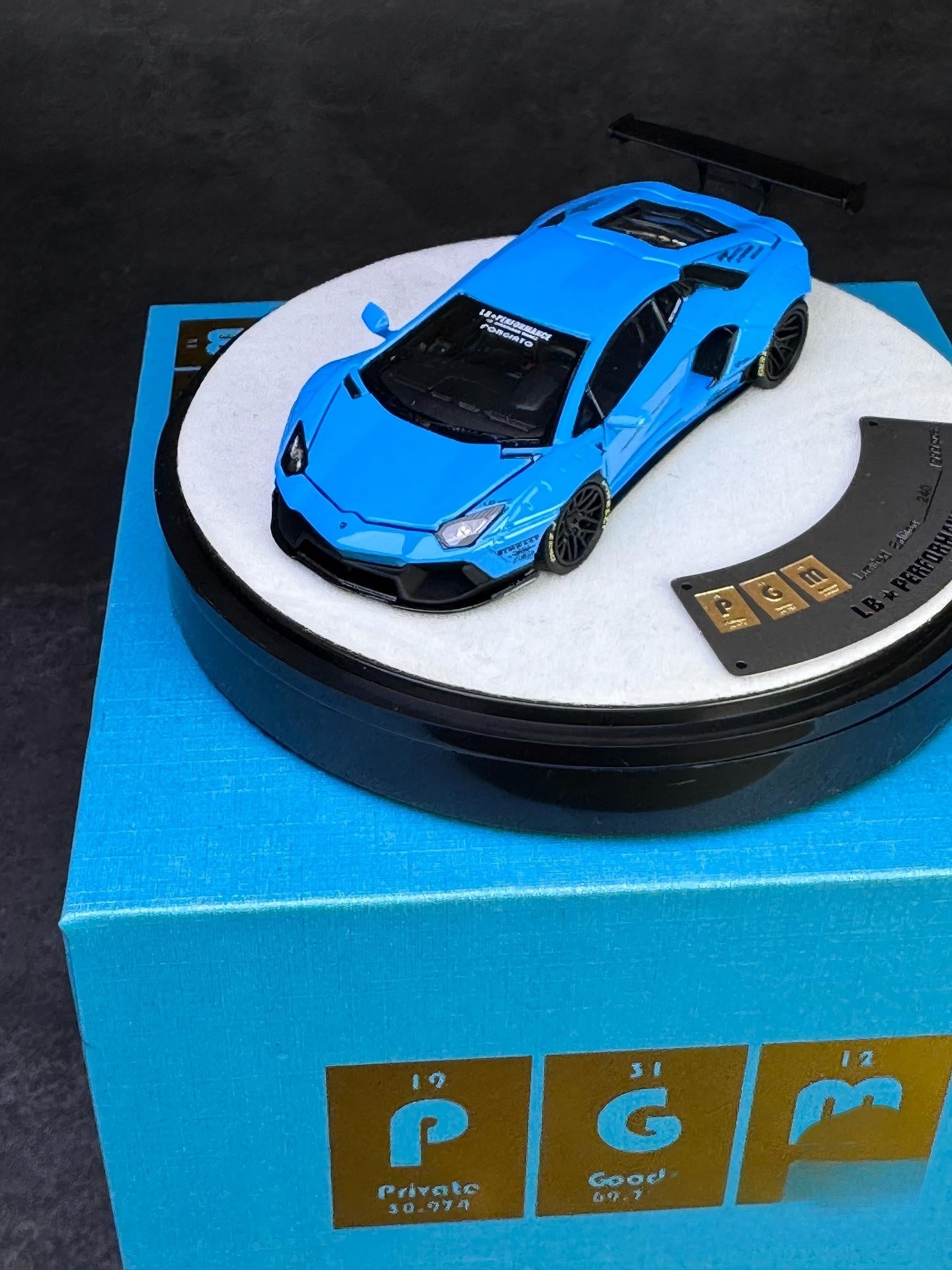 PGM 1:18 Lamborghini LP700 Liberty Walk Wide Body BB Blue Deluxe Model