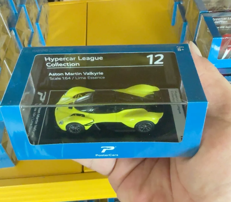 Postercars 1/64 Aston Martin Valkyrie Lime Essence Hypercar League 12