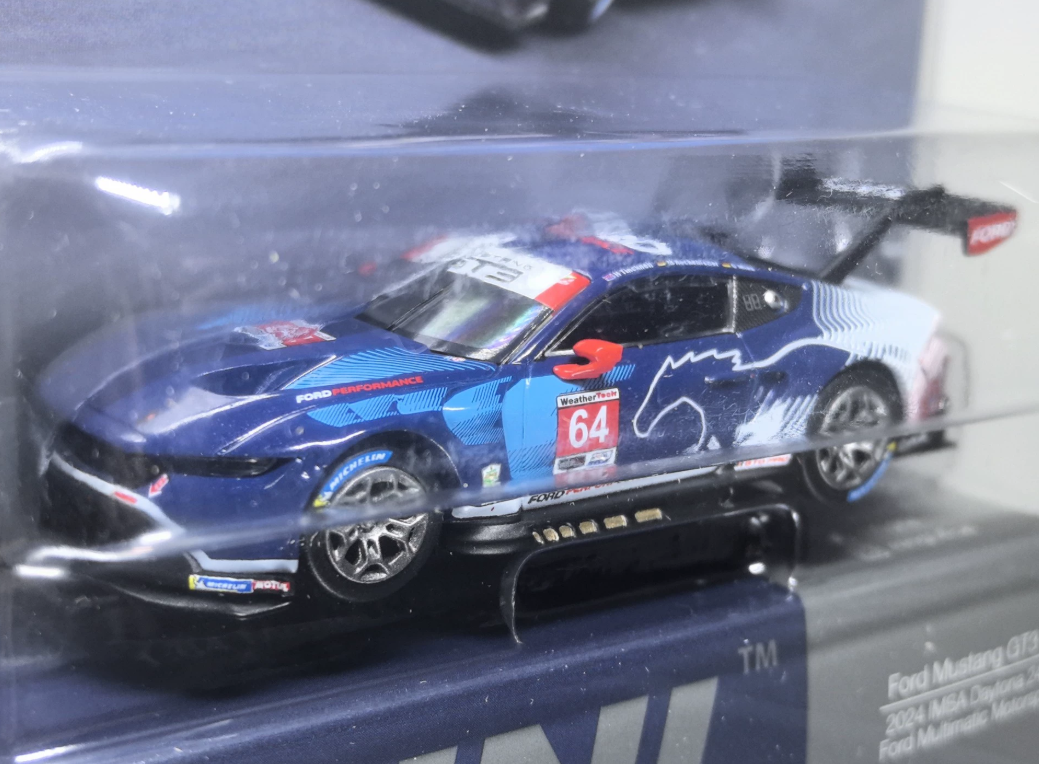 MINI GT 1:64 Ford Mustang GT3 No.64 2024 IMSA Daytona Diecast Car Model