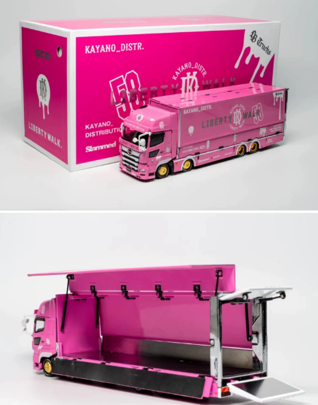 GCD 1/64 Mitsubishi Fuso Super Great LBWK Kayano TMCS Pink