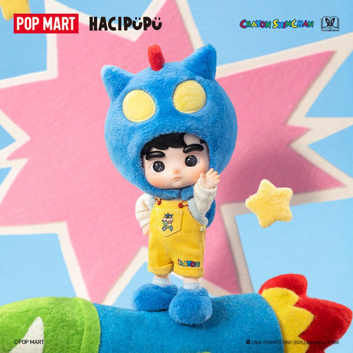 POP MART Hacipupu x Crayon Shin-chan Action Action Figure