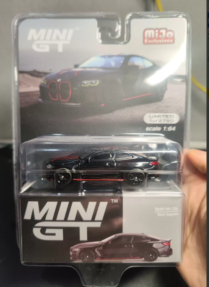 MINI GT 703 BMW M4 CSL Black Sapphire Blister Card 1/64