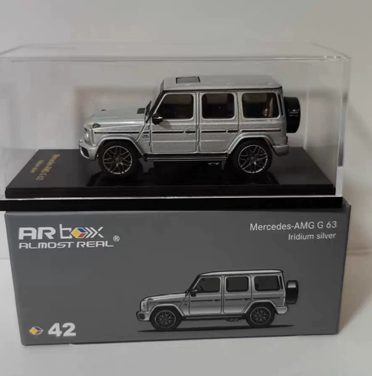 ARbox ALMOST REAL 1/64 Mercedes-AMG G63 Iridium Silver 42 Chase