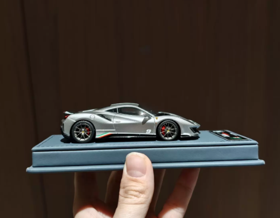 Ela Elaborare 1:43 Ferrari 488 Pista Piloti Nurburgring Silver Model Car