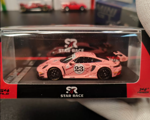 STAR RACE 1/64 Porsche 911 GT3 R Pink Pig Livery No.23
