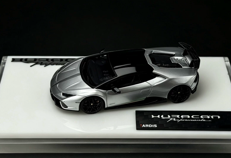 TARDIS 1/64 Lamborghini Huracan Performante Silver Resin Model