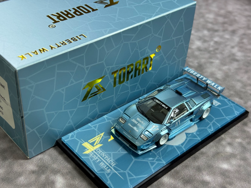 TOPART 1/64 LBWK Countach Ice Blue 2026 Malaysia Show Exclusive
