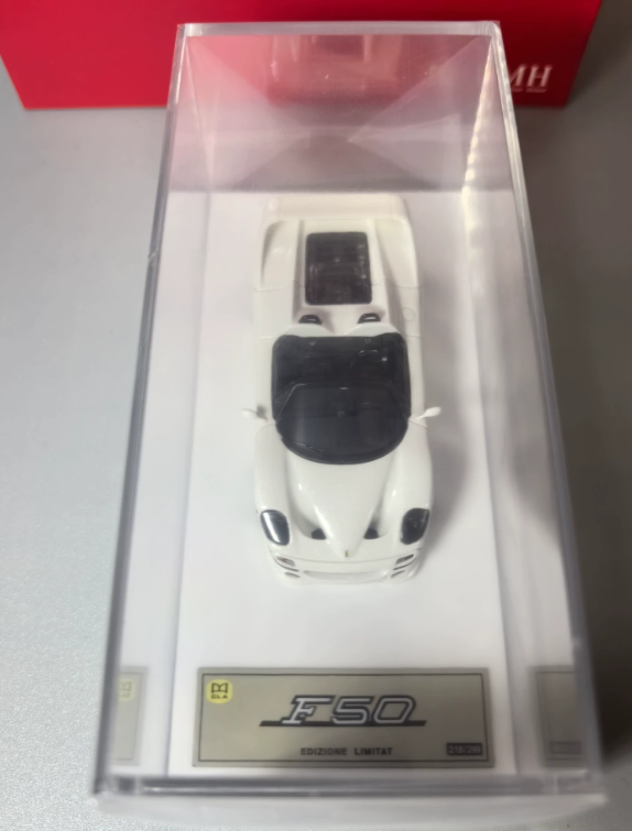 DMH 1/64 Ferrari F50 Aperta White Resin Model