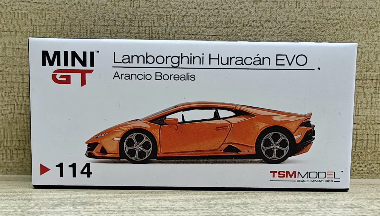 MINIGT 1/64 Lamborghini Huracán EVO #114 Orange Diecast Model