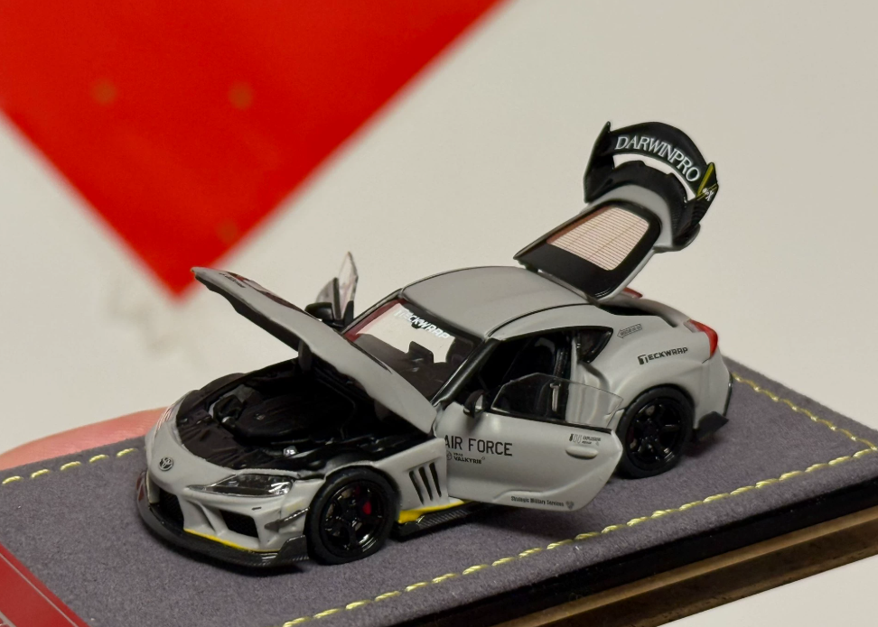 TOPART 1/64 Toyota Supra A90 DarwinPRO Grey Diecast Model
