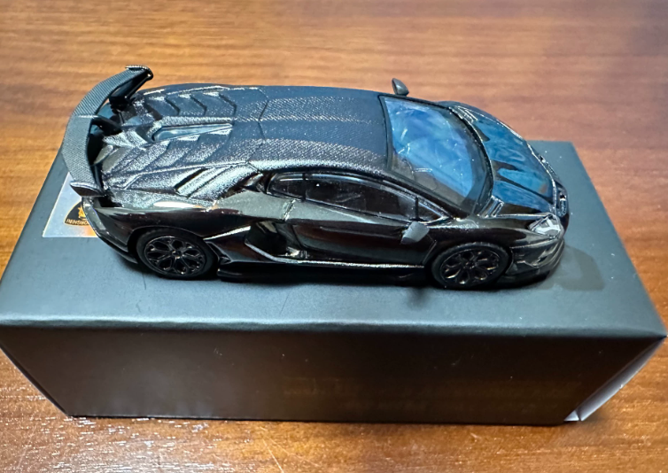 MINI GT JOES Lamborghini Aventador SVJ 63 Chrome Black Limited Edition 1/64