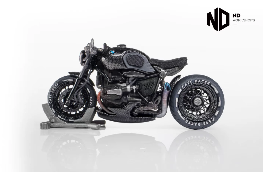ND Workshop 1/64 BMW R nineT 2.0 Black Carbon Cafe Racer
