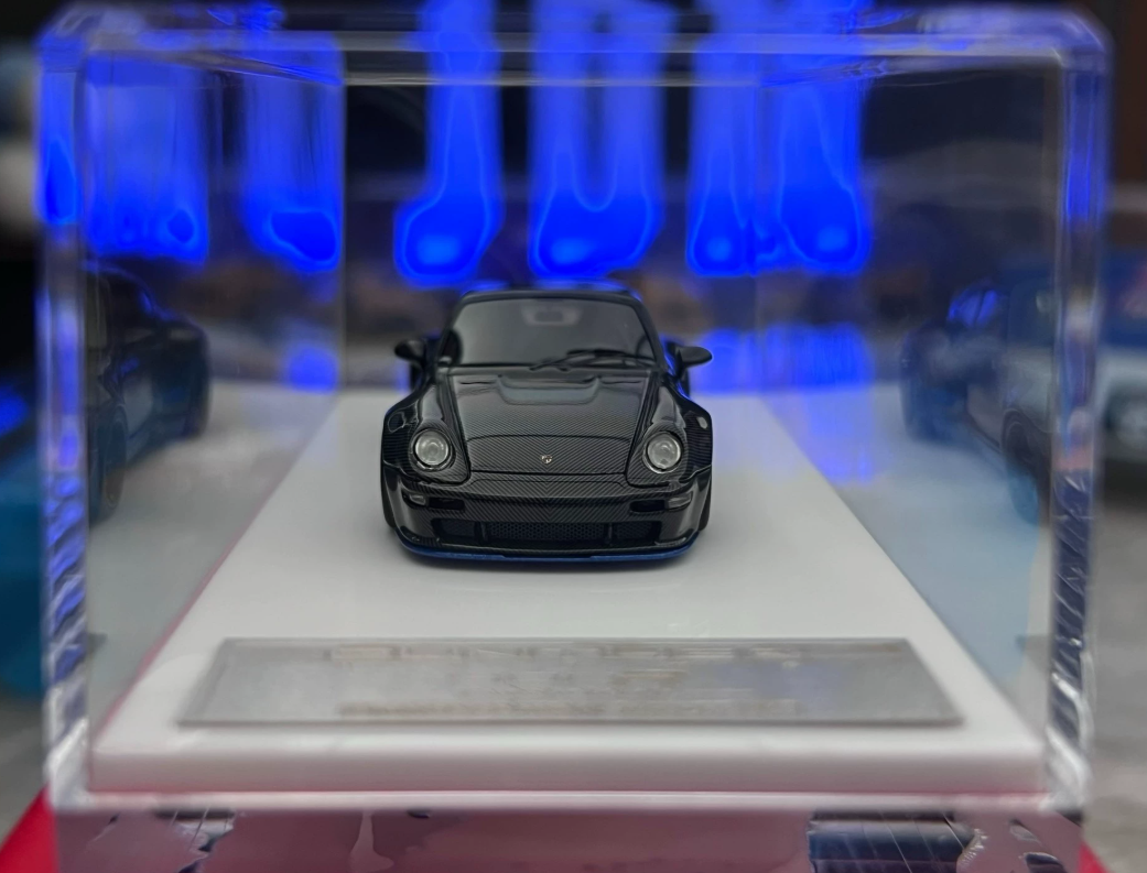 MY64 1/64 Porsche Gunther Werks 400R Full Carbon Blue Livery Edition