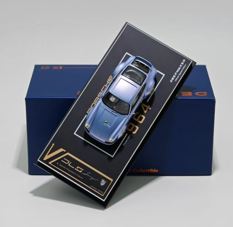 DeepMaker 1:64 Porsche Singer DLS Dawn Blue VIP Exclusive Resin Model
