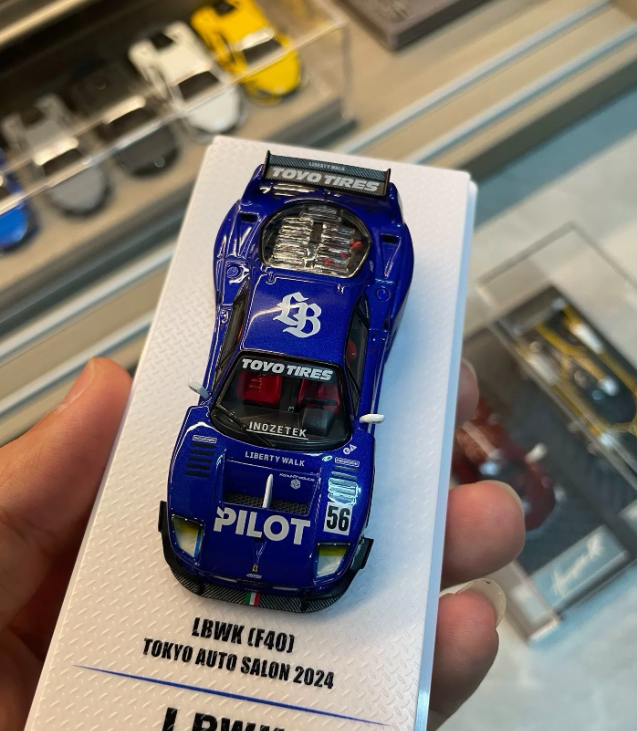 Demon King 1/64 LBWK Ferrari F40 Pilot Blue Tokyo Auto Salon 2024