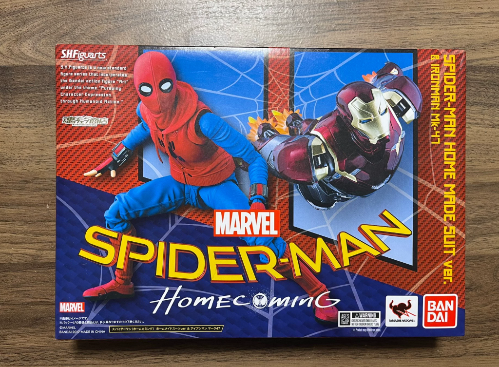 S.H.Figuarts Spider-Man Homemade Suit & Iron Man Mk47 Set