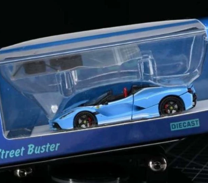 Street Buster 1/64 Ferrari LaFerrari Aperta Sky Blue Convertible