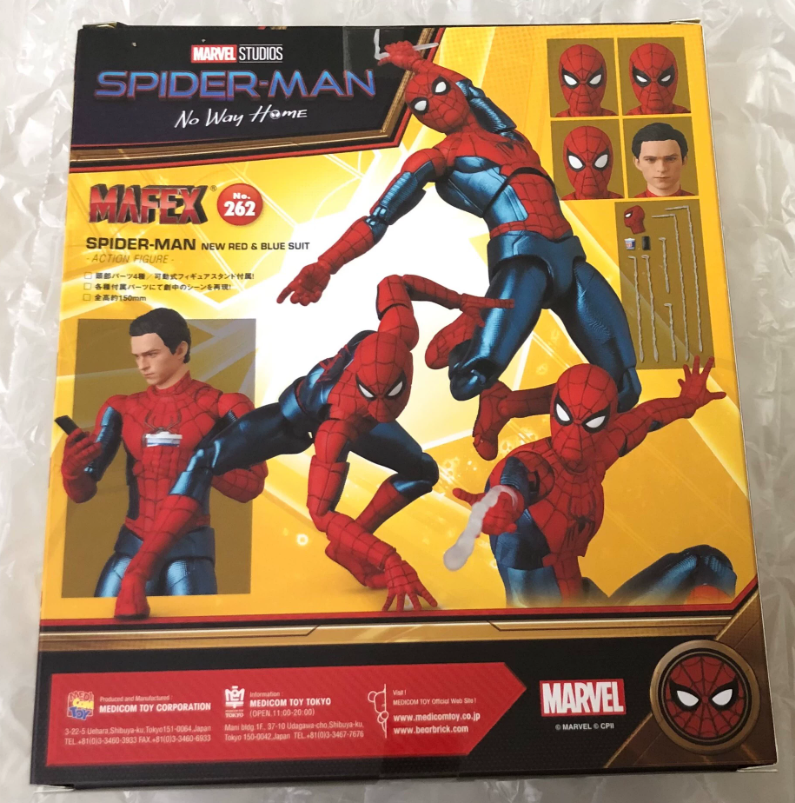 MAFEX No.262 Spider-Man No Way Home New Red Blue Suit