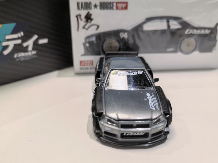 MINI GT 222 Kaido House Skyline GT-R R34 GReddy V2 Chase 1/64