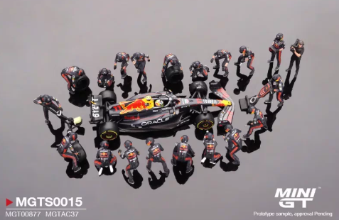 MINI GT 1/64 MGTS0014 Red Bull RB18 Verstappen Pit Crew