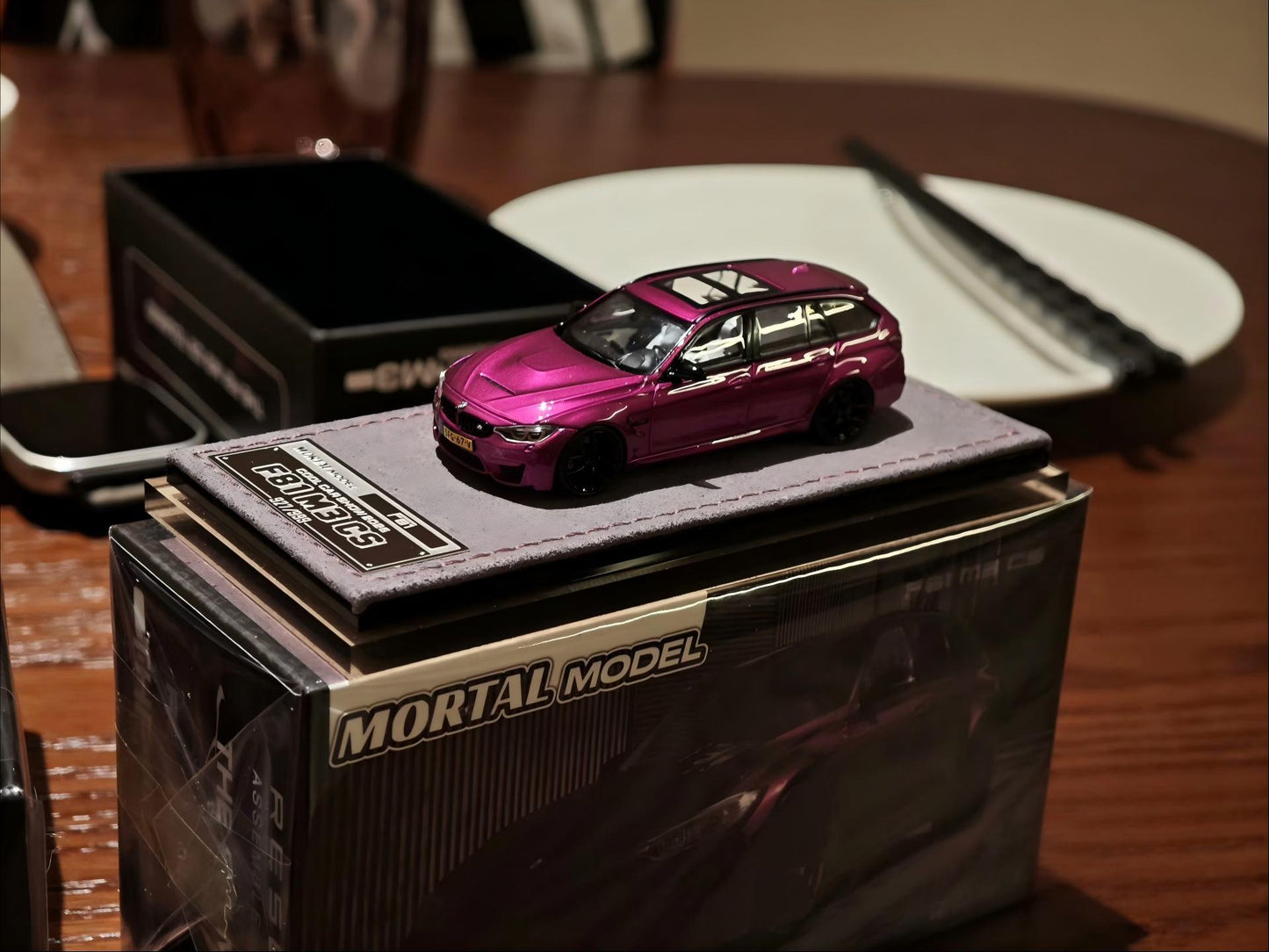 Mortal Model 1/18 BMW F81 M3 Purple 5.0L V6 Turbo Diesel Cool Car Show 2026