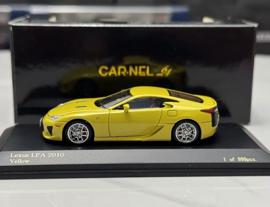 Kyosho CARNEL 1:64 Lexus LFA Yellow Diecast Model
