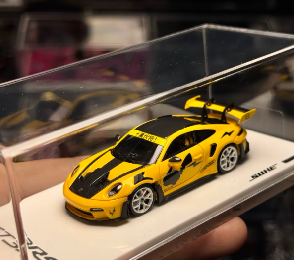 SHUE 1/64 Porsche 911 GT3 RS Pikachu Thunderbolt Foshan Show 159pcs