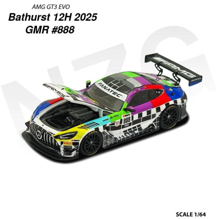 KILO 1/64 Mercedes-AMG GT3 EVO Bathurst 12H 2025 GMR #888 TV Signal