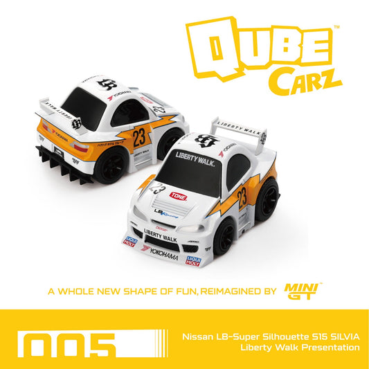 MINIGT QubeCarz 1/64 Nissan S15 Silvia LB Super Silhouette White 005 Preorder