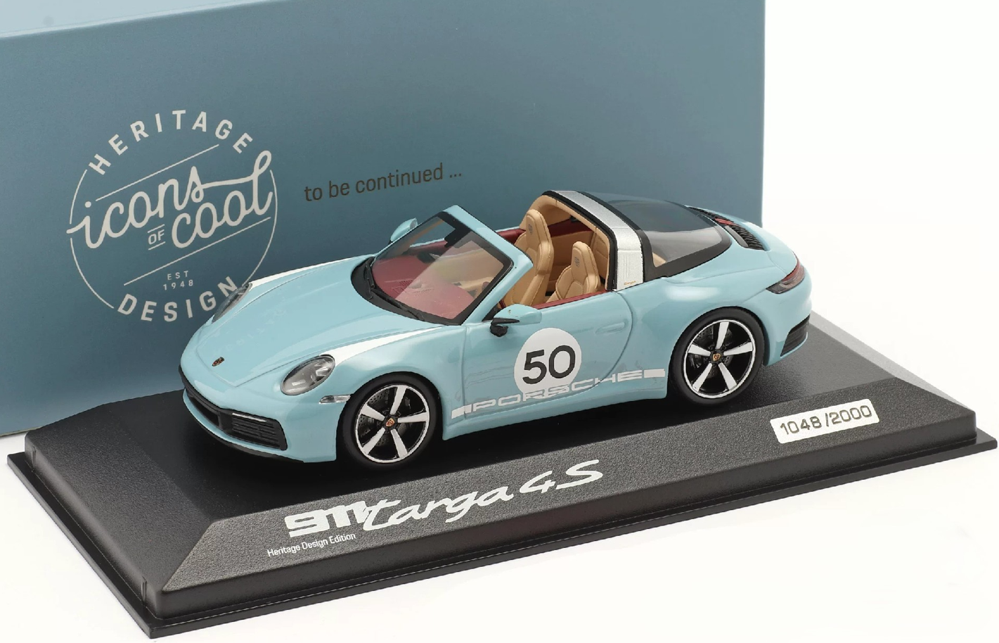 Minichamps 1/43 Porsche 911 992 Targa 4S Heritage Edition 50th