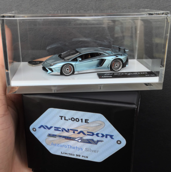 Tardis 1/64 Lamborghini Aventador LP750-4 SV Ice Blue Ltd 99